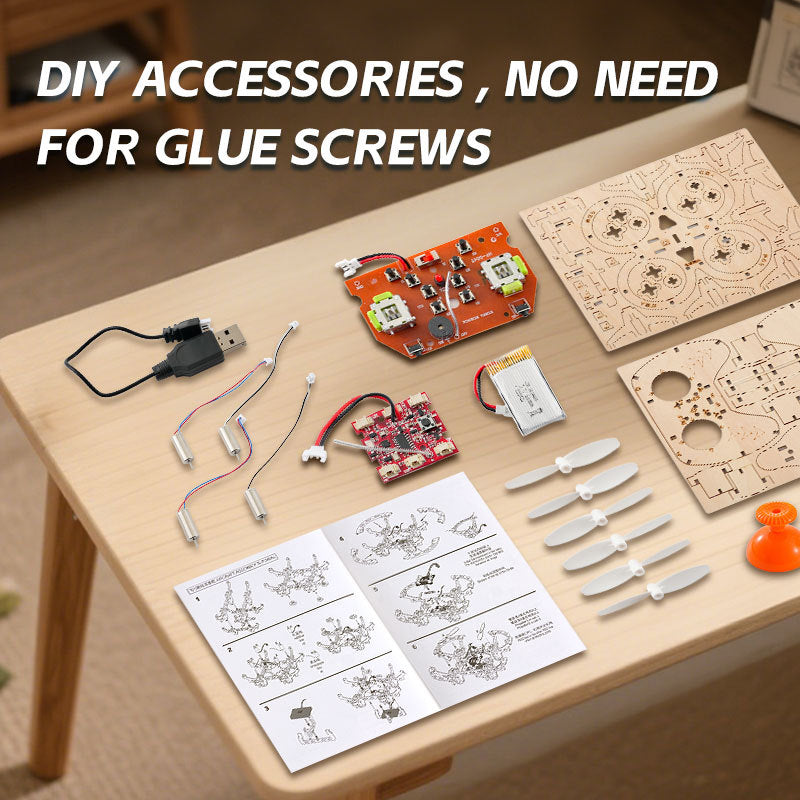 Wooden Assembly DIY  Drone Model